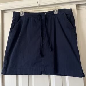 Hasting & Smith Skort Skirt Womens 14 Blue Elastic Waist Pockets Drawstring
